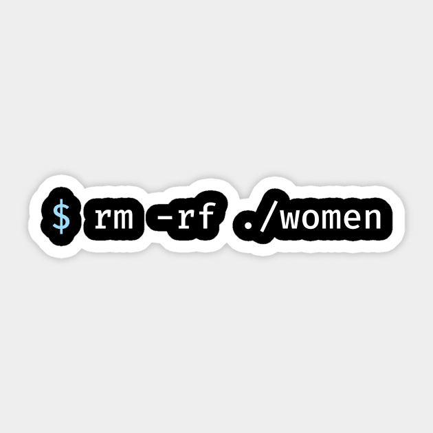 Linux Script Remove Women Folder Sticker by thehelloworld